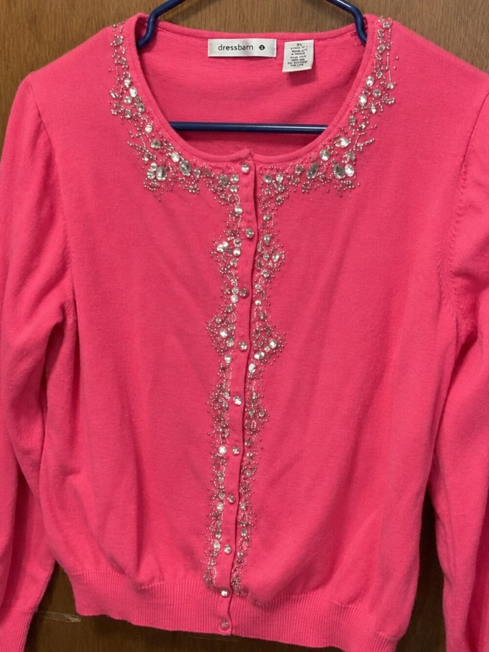 Marisa Christina Fuchsia Cardigan with Metallic Details